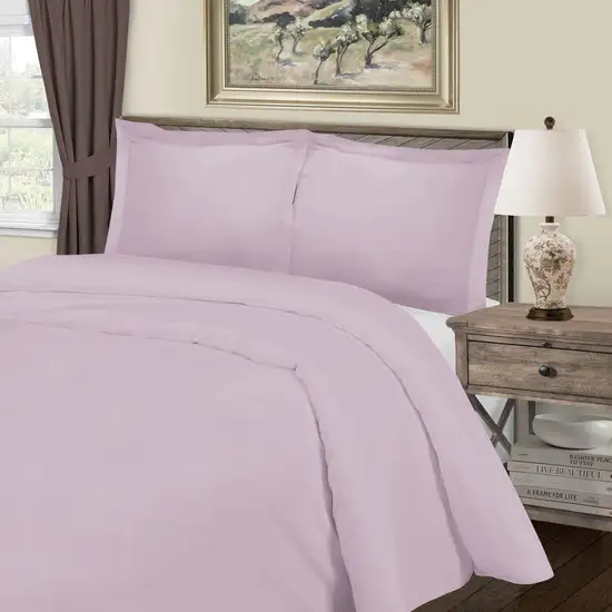 Lilac Queen Cotton Blend Washable Duvet Cover Set Photo 3