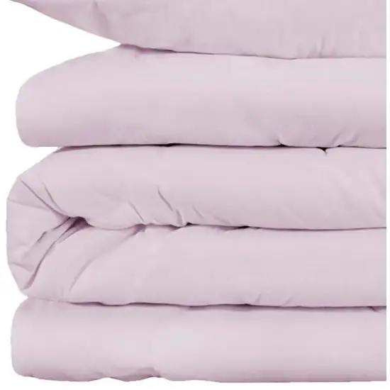 Lilac Queen Cotton Blend Washable Duvet Cover Set Photo 2
