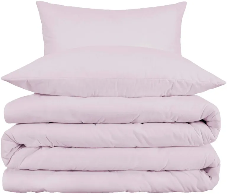 Lilac Queen Cotton Blend Washable Duvet Cover Set Photo 1