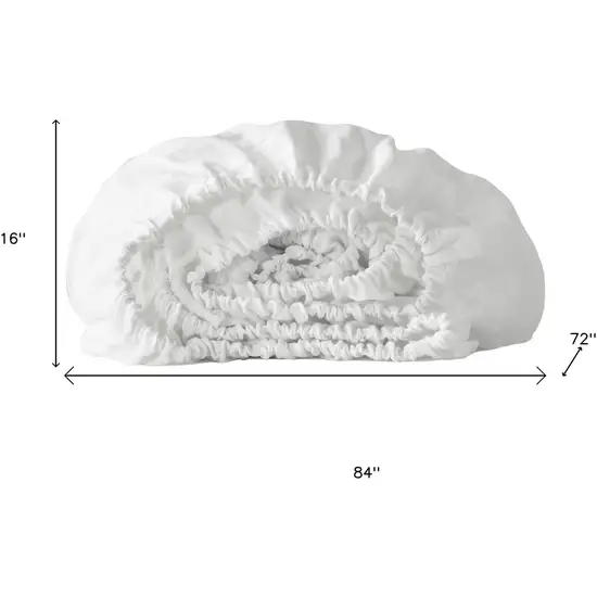 Ivory Linen California King Fitted sheet Photo 6