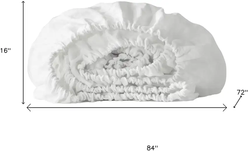 Ivory Linen California King Fitted sheet Photo 6