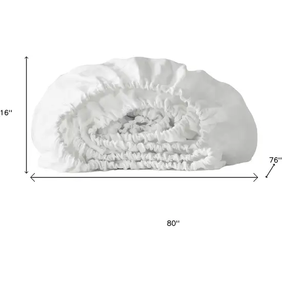 Ivory Linen King Fitted sheet Photo 6