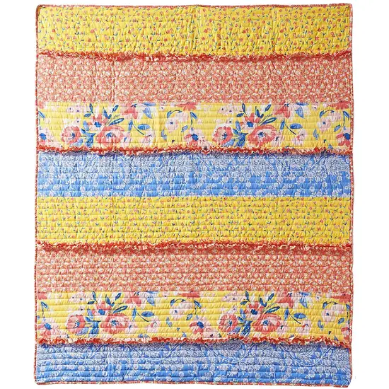 Lio 60 x 50 Quilted Ruffled Throw Blanket, Polyester Fill Photo 3