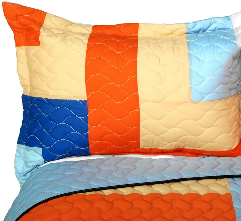 Love Parade - 3PC Vermicelli - Quilted Patchwork Quilt Set (Full/Queen Size) Photo 2