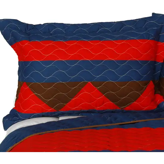 Love Westlife -  3PC Vermicelli-Quilted Patchwork Quilt Set (Full/Queen Size) Photo 2