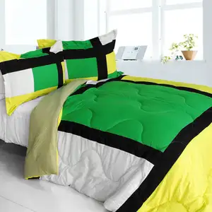 Photo of Lush World - Quilted Patchwork Down Alternative Comforter Set (Full/Queen Size)