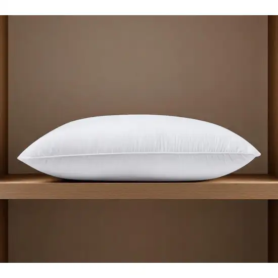 100% Cotton Lux Sateen Down Alternative Medium Hypoallergenic Standard Size Bed Pillow Photo 2