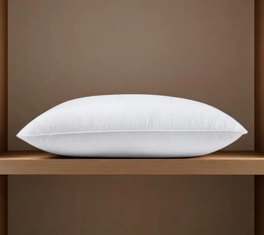 100% Cotton Lux Sateen Down Alternative Medium Hypoallergenic Standard Size Bed Pillow Photo 2