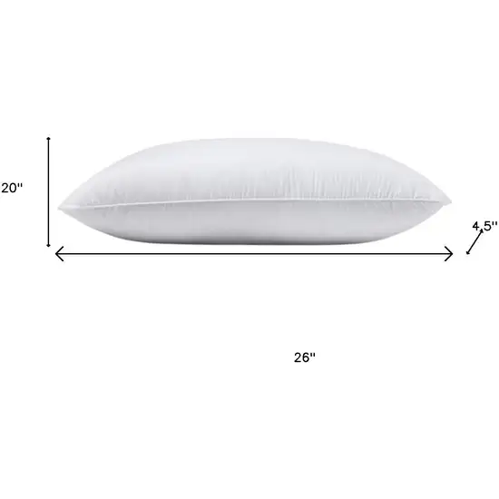 100% Cotton Lux Sateen Down Alternative Medium Hypoallergenic Standard Size Bed Pillow Photo 6