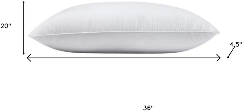 100% Cotton Lux Sateen Down Alternative Medium King Size Bed Pillow Photo 8