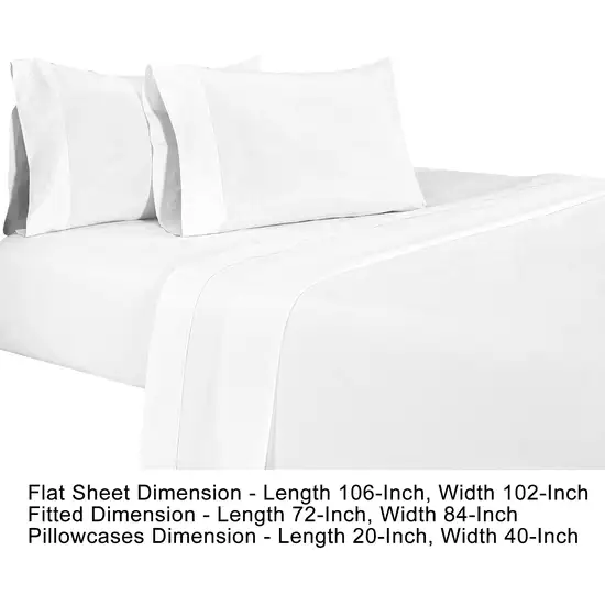 Matt 4 Piece California King Bed Sheet Set, Soft Organic Cotton Photo 5