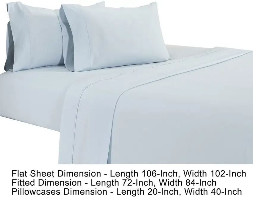 Matt 4 Piece California King Bed Sheet Set, Soft Organic Cotton Photo 5