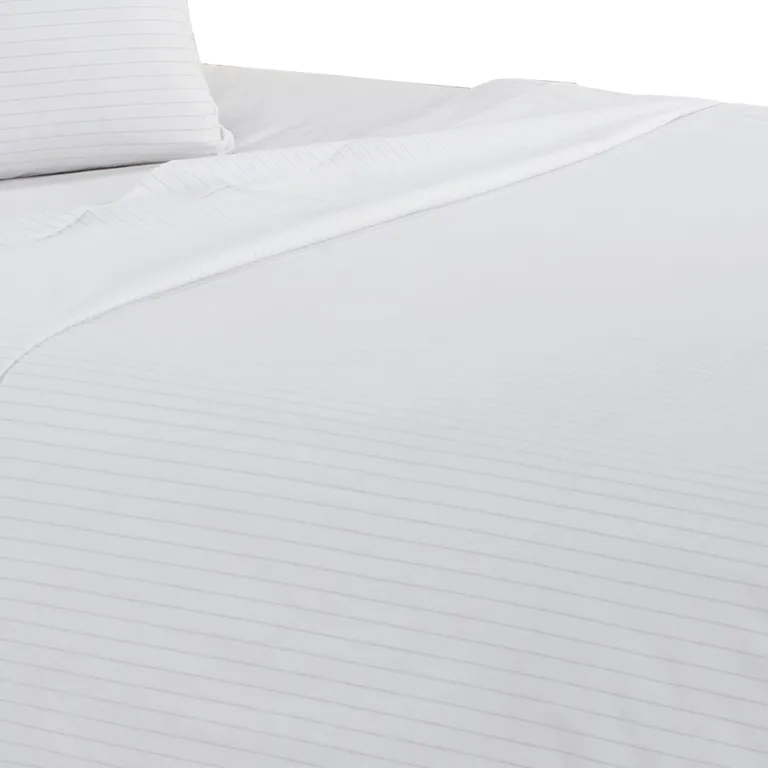 Matt 4 Piece Full Bed Sheet Set, Soft Organic Cotton, Stripes Photo 4