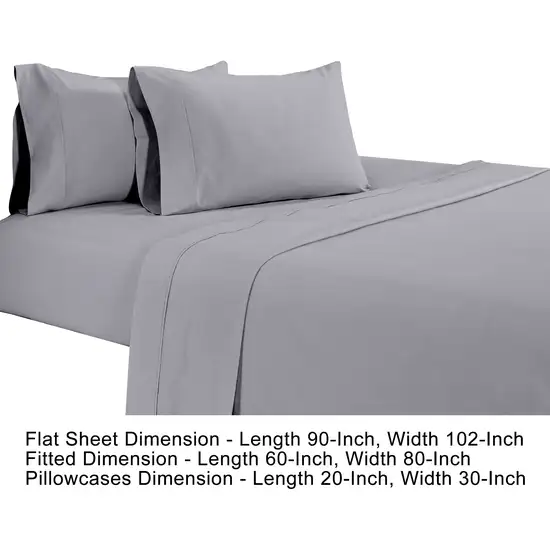 Matt 4 Piece Queen Bed Sheet Set, Soft Organic Cotton Photo 5