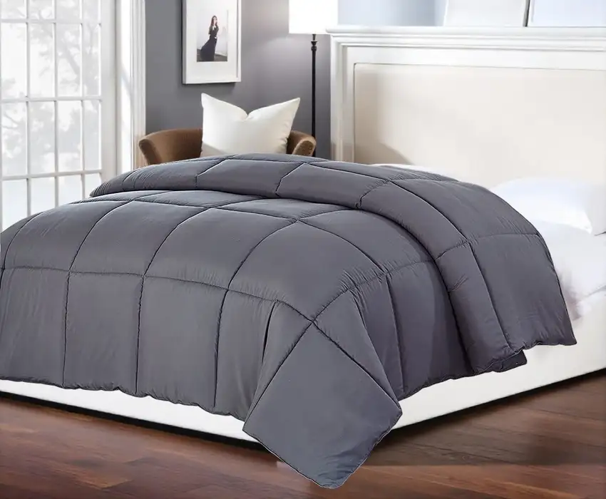 Dark Gray  Polyester Thread Count Down Alternative Comforter Photo 2