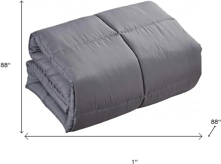 Dark Gray  Polyester Thread Count Down Alternative Comforter Photo 7