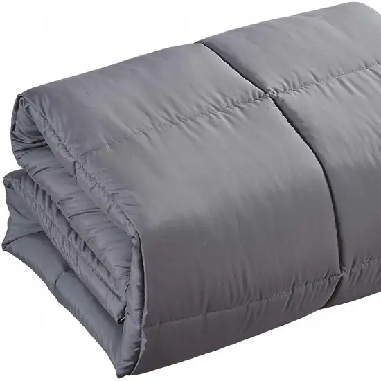 Dark Gray  Polyester Thread Count Down Alternative Comforter Photo 4