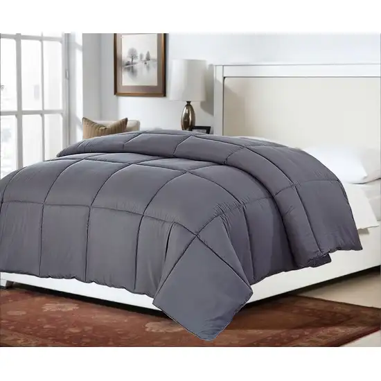 Dark Gray  Polyester Thread Count Down Alternative Comforter Photo 2