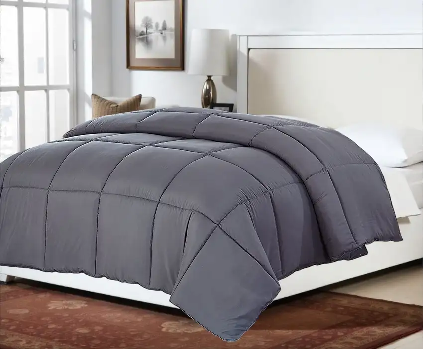 Dark Gray  Polyester Thread Count Down Alternative Comforter Photo 2