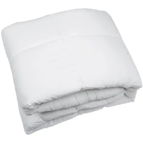 White Twin Microfiber Thread Count Down Alternative Duvet Insert Photo 2