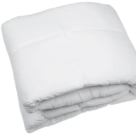 White Twin Microfiber Thread Count Down Alternative Duvet Insert Photo 3