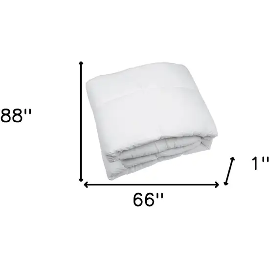 White Twin Microfiber Thread Count Down Alternative Duvet Insert Photo 8
