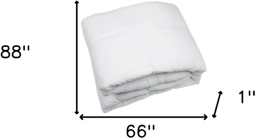 White Twin Microfiber Thread Count Down Alternative Duvet Insert Photo 8
