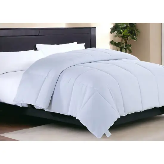 White Twin Microfiber Thread Count Down Alternative Duvet Insert Photo 1
