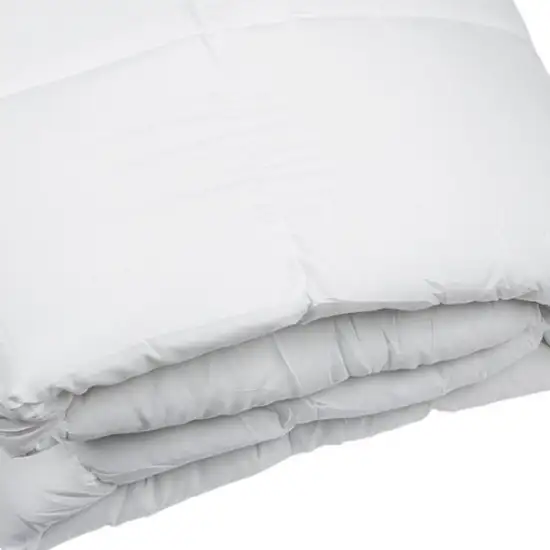 White Twin Microfiber Thread Count Down Alternative Duvet Insert Photo 3
