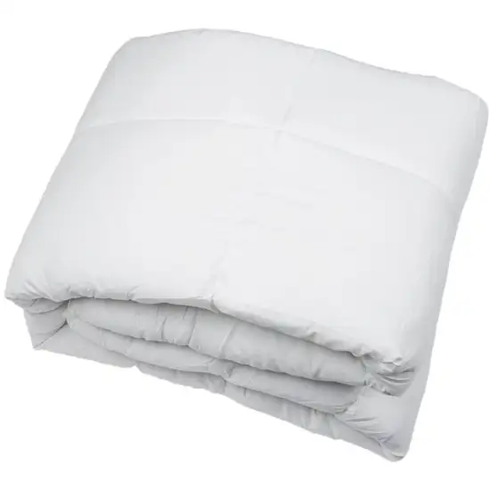 White Twin Microfiber Thread Count Down Alternative Duvet Insert Photo 4