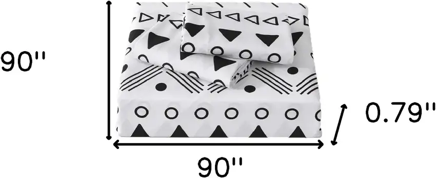 Black and White  Microfiber 1400 Thread Count Washable Duvet Cover Set Photo 7