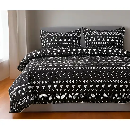 Black  Microfiber 1400 Thread Count Washable Duvet Cover Set Photo 1