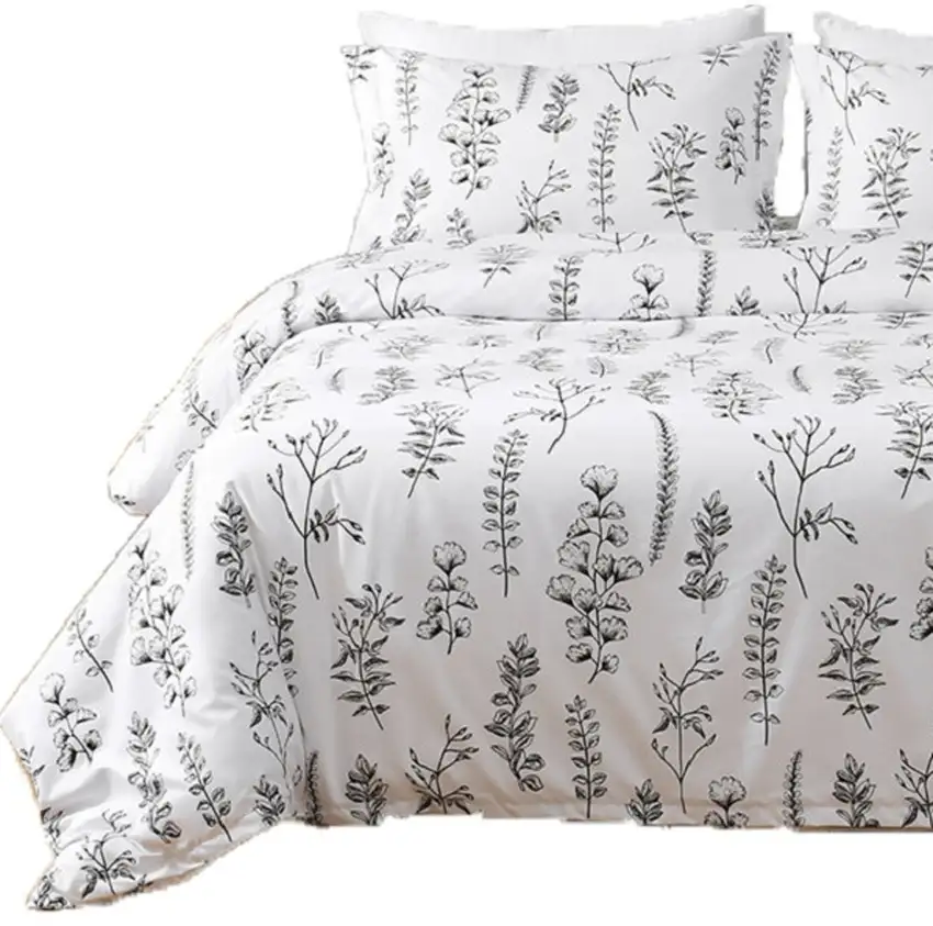 White  Microfiber 1400 Thread Count Washable Duvet Cover Set Photo 6