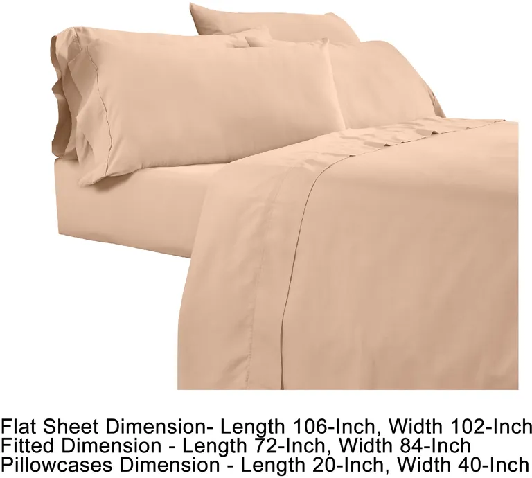 Minka 6 Piece California King Bed Sheet Set, Soft Microfiber Photo 5
