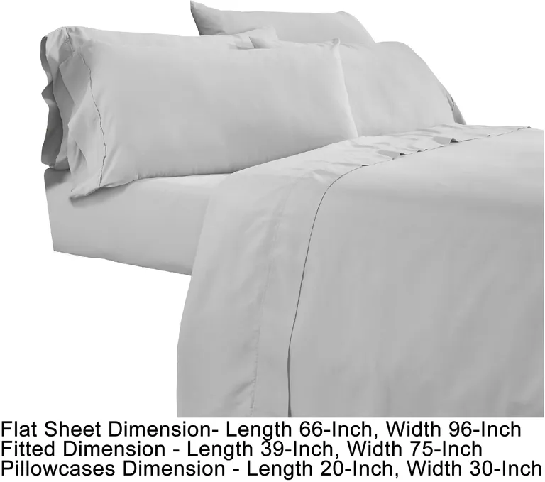 Minka 4 Piece Twin Bed Sheet Set, Soft Antimicrobial Microfiber Photo 5