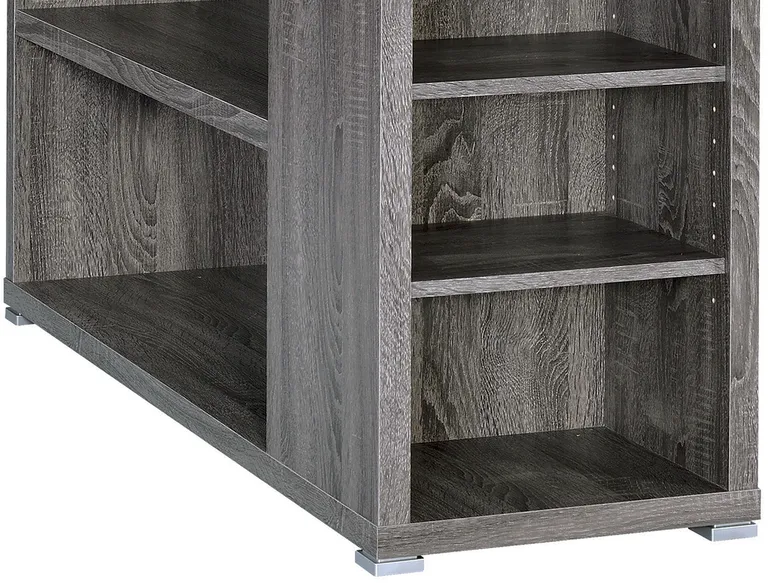 Modern Style Wooden Office Desk, Gray Photo 4