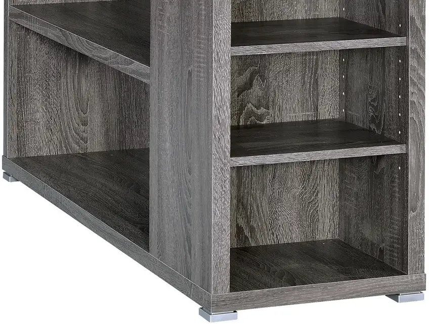 Modern Style Wooden Office Desk, Gray Photo 4