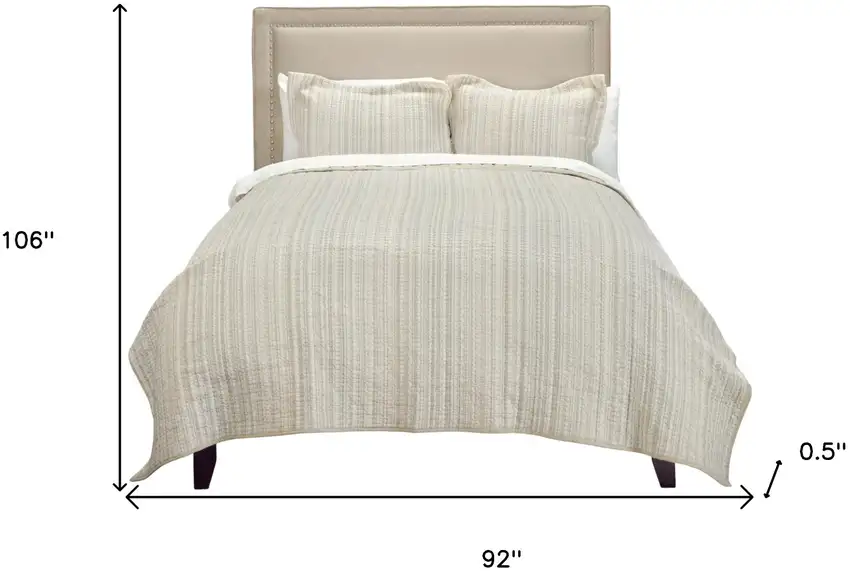 Multi- Earth Tones King 100% Cotton 300 Thread Count Machine Washable Down Alternative Comforter Photo 5