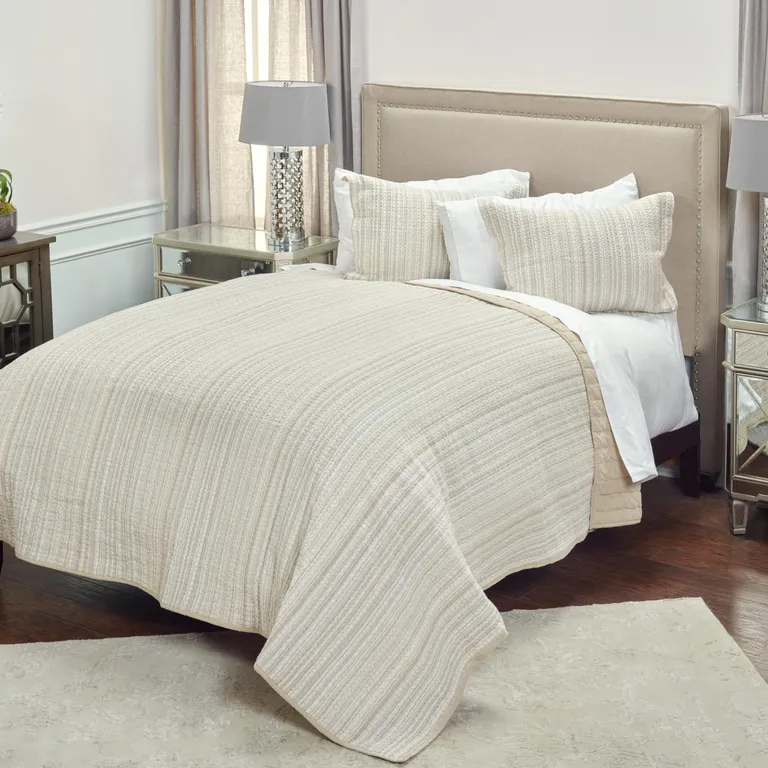 Multi- Earth Tones Queen 100% Cotton 300 Thread Count Machine Washable Down Alternative Comforter Photo 4