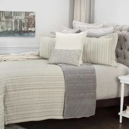 Multi- Earth Tones Queen 100% Cotton 300 Thread Count Machine Washable Down Alternative Comforter Photo 8