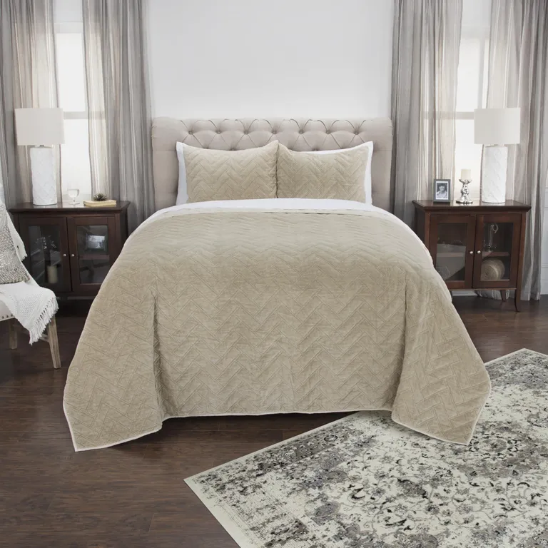 Natural King 100% Cotton 300 Thread Count Dry Clean Only Down Alternative Comforter Photo 3