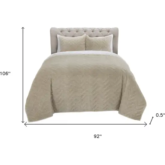 Natural King 100% Cotton 300 Thread Count Dry Clean Only Down Alternative Comforter Photo 5