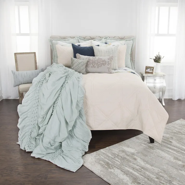 Natural King 100% Cotton 300 Thread Count Machine Washable Down Alternative Comforter Photo 5
