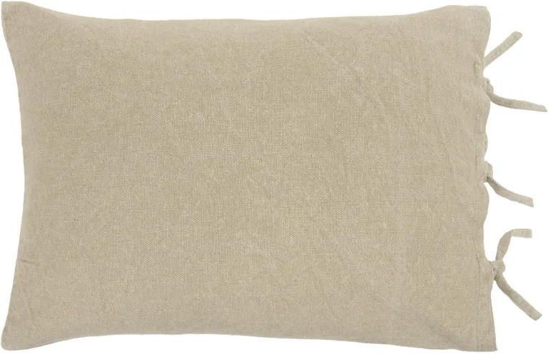 Natural King Cotton Washable Polyester Duvet Cover Set With Two Shams Photo 2