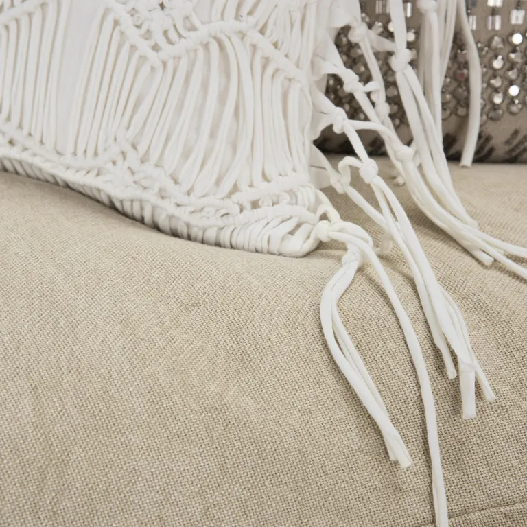 Natural King Cotton Washable Polyester Duvet Cover Set With Two Shams Photo 5