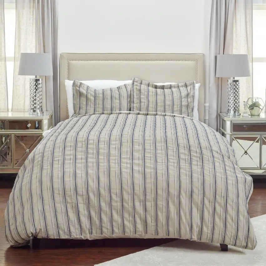 Natural King Linen 300 Thread Count Dry Clean Only Duvet Cover Photo 5