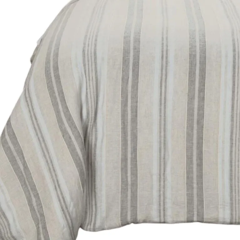 Natural King Linen Washable Polyester Duvet Cover Photo 3