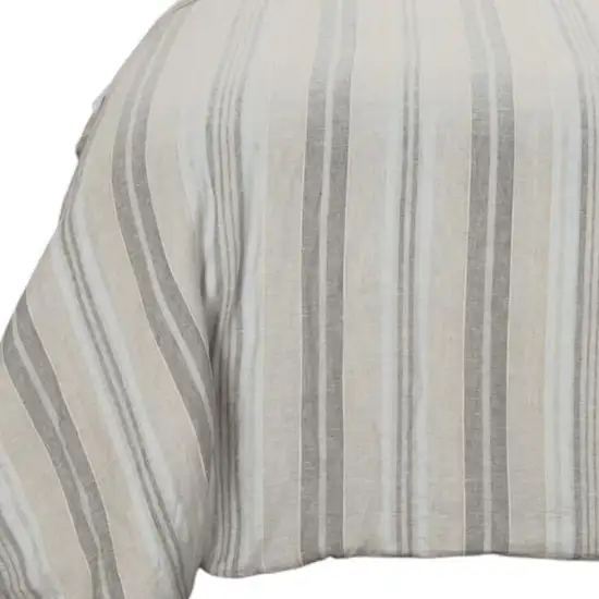 Natural King Linen Washable Polyester Duvet Cover Photo 3