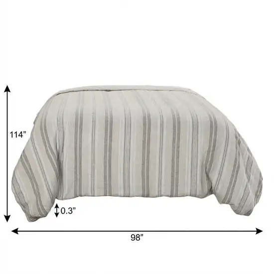 Natural King Linen Washable Polyester Duvet Cover Photo 5