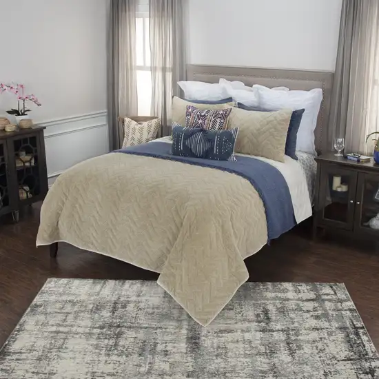 Natural Queen 100% Cotton 300 Thread Count Dry Clean Only Down Alternative Comforter Photo 8